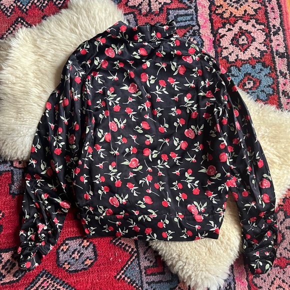 Reformation Shacket with Roses - Picture 3 of 4